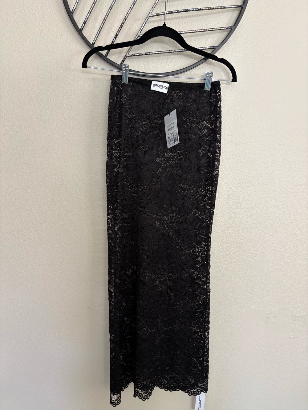 Princess Polly Black Floral Lace Maxi Skirt - Picture 6 of 7
